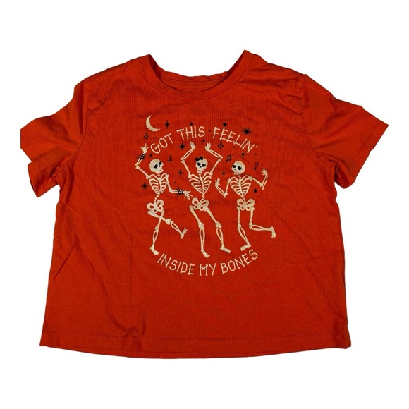 Girls - Way to Celebrate Halloween- Tee - Dancing Skeletons -  M (7/8) - Picture 1 of 4